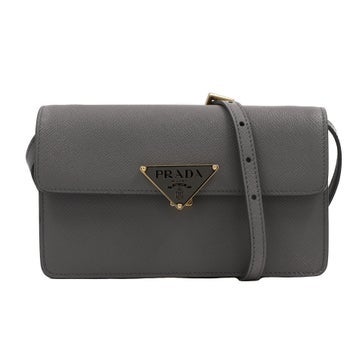 Saffiano Lux Leather Emblème Mini