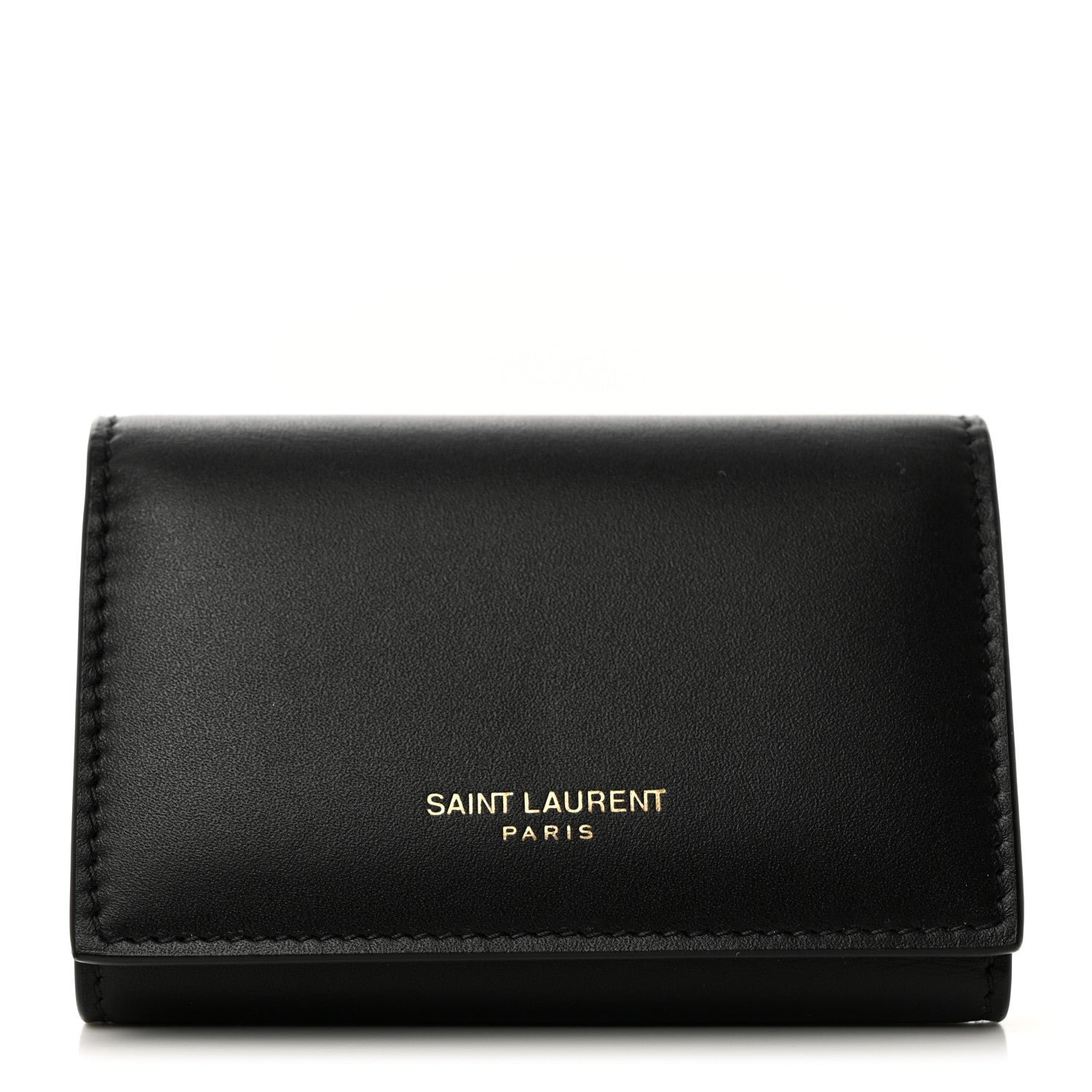 Saint Laurent Calfskin Key Holder Pouch Black