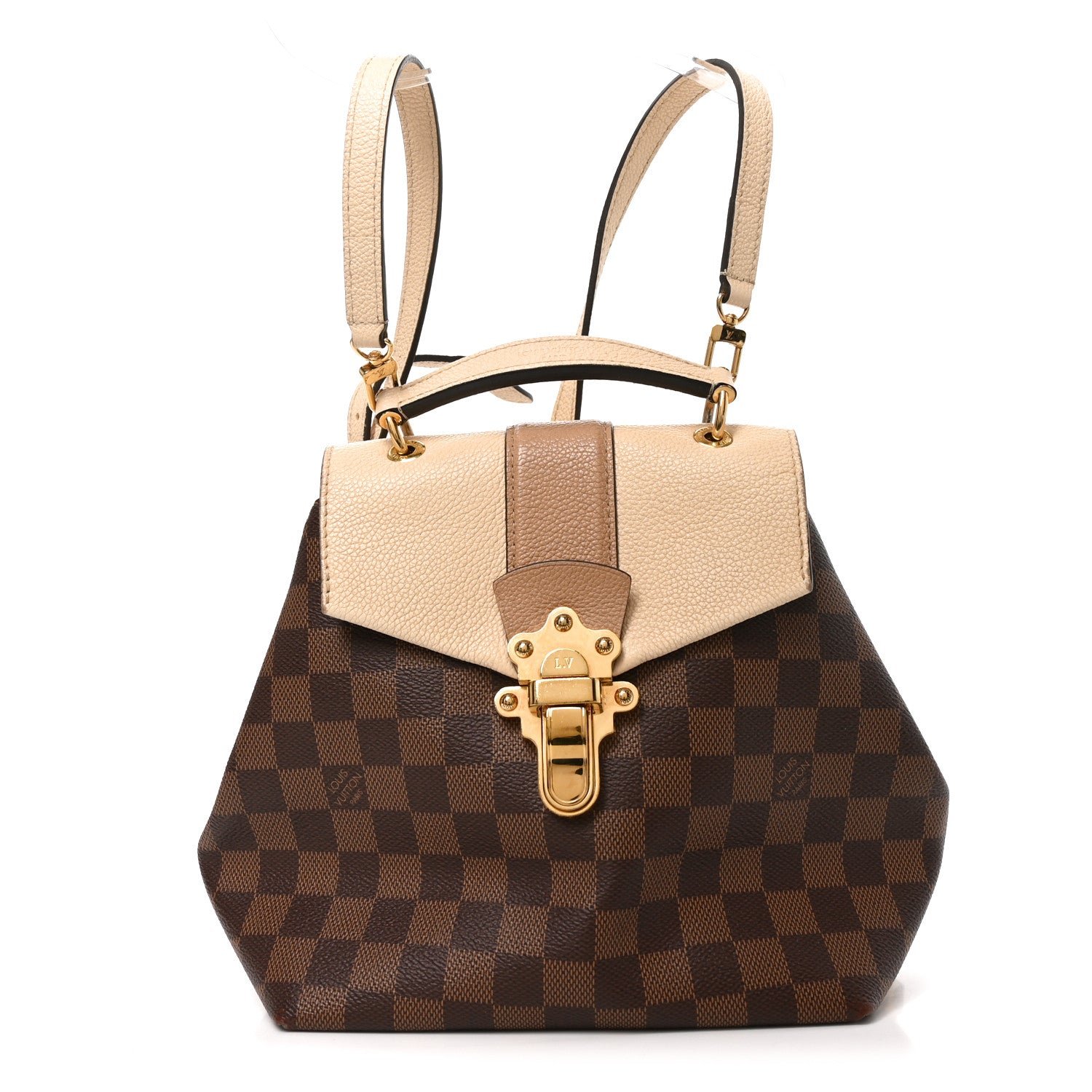 Louis Vuitton Damier Ebene Clapton Backpack Creme