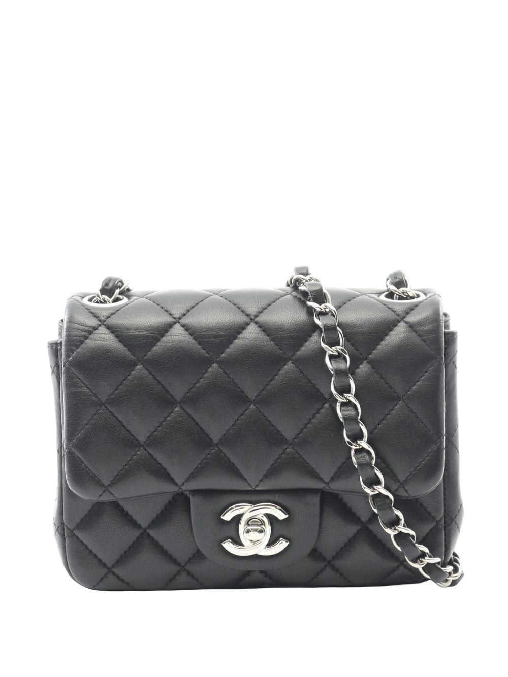2019 Mini Square Classic Lambskin Single Flap crossbody bag