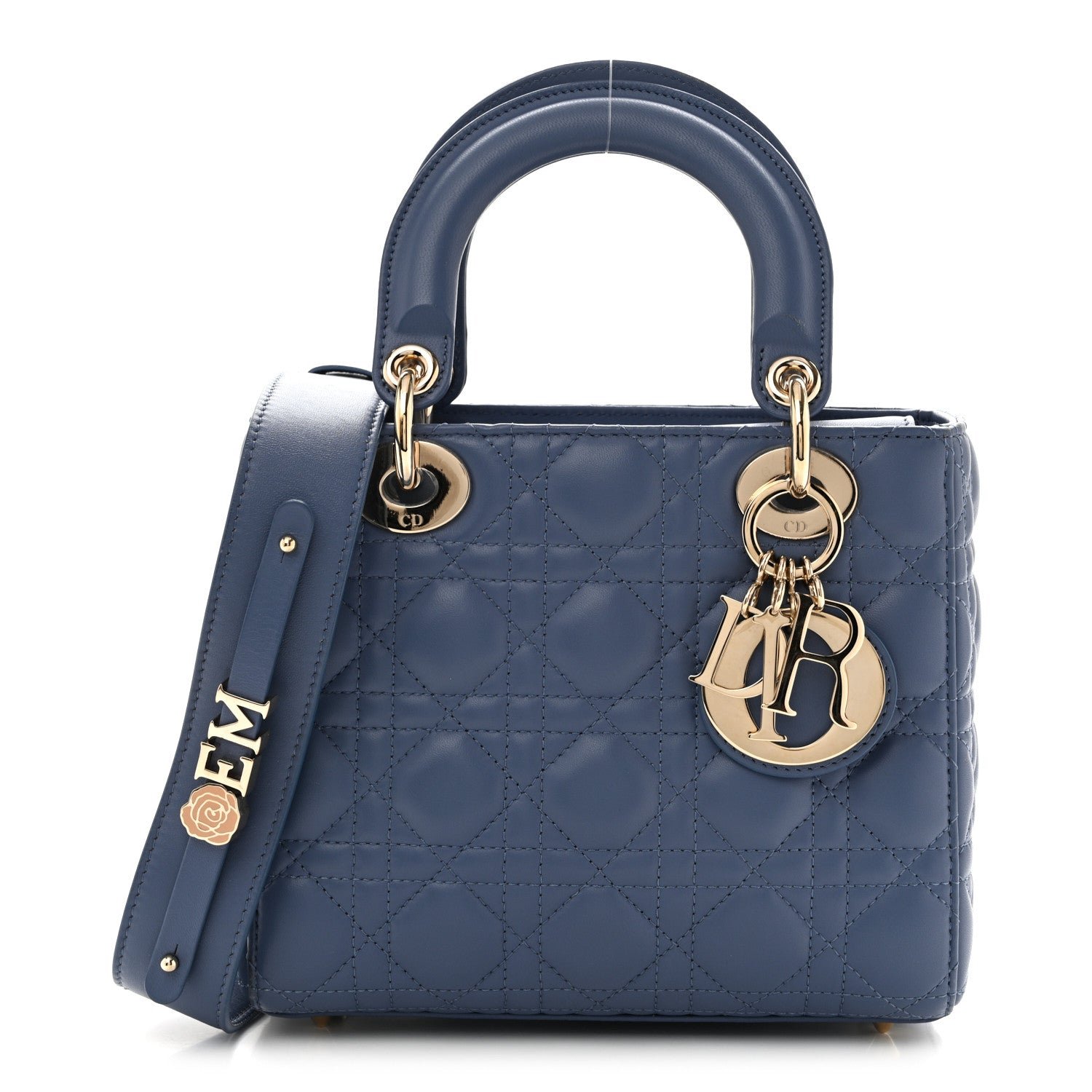 Dior Christian Dior Lambskin Cannage Small My ABCDior Lady Dior Denim Blue