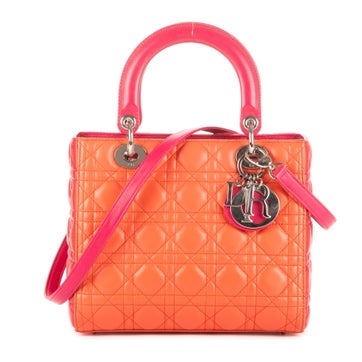 Leather Medium Lady Dior Zip