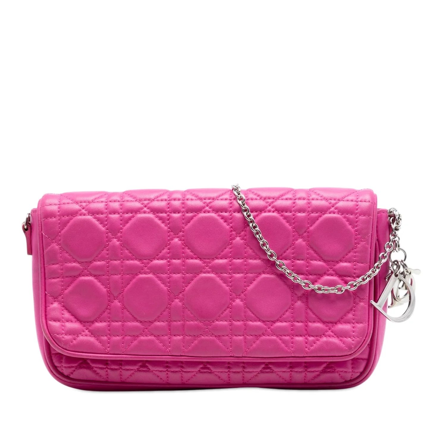 Lambskin Cannage Chain Pochette