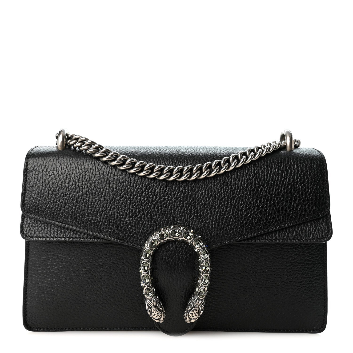 Gucci Pebbled Calfskin Small Dionysus Shoulder Bag Black