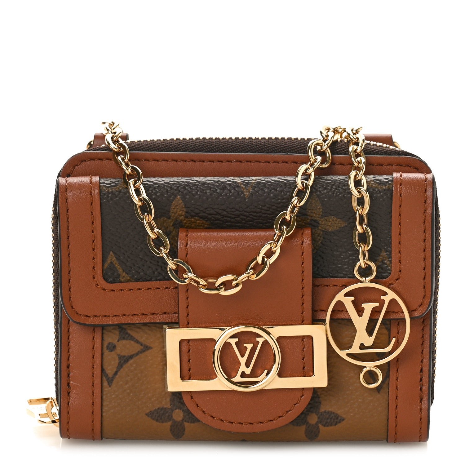 Louis Vuitton Reverse Monogram Mini Dauphine Chain Wallet