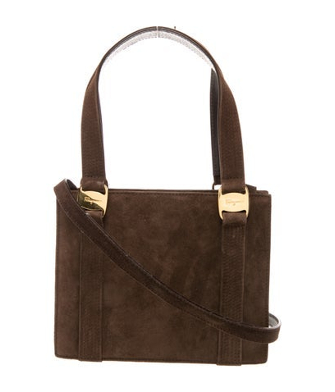 Salvatore Ferragamo Ferragamo Suede Top Handle Bag