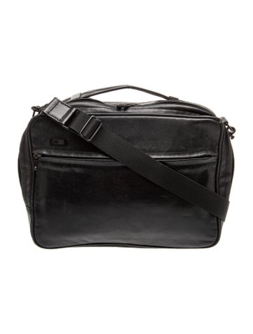 Issey Miyake Leather Messenger Bag