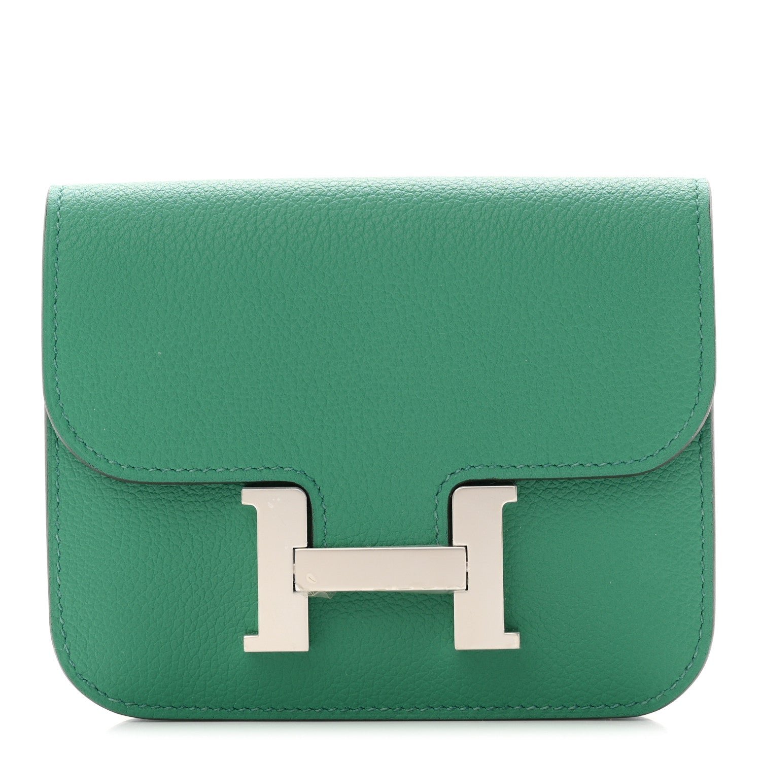 Hermes Evercolor Constance Slim Wallet Vert Vertigo