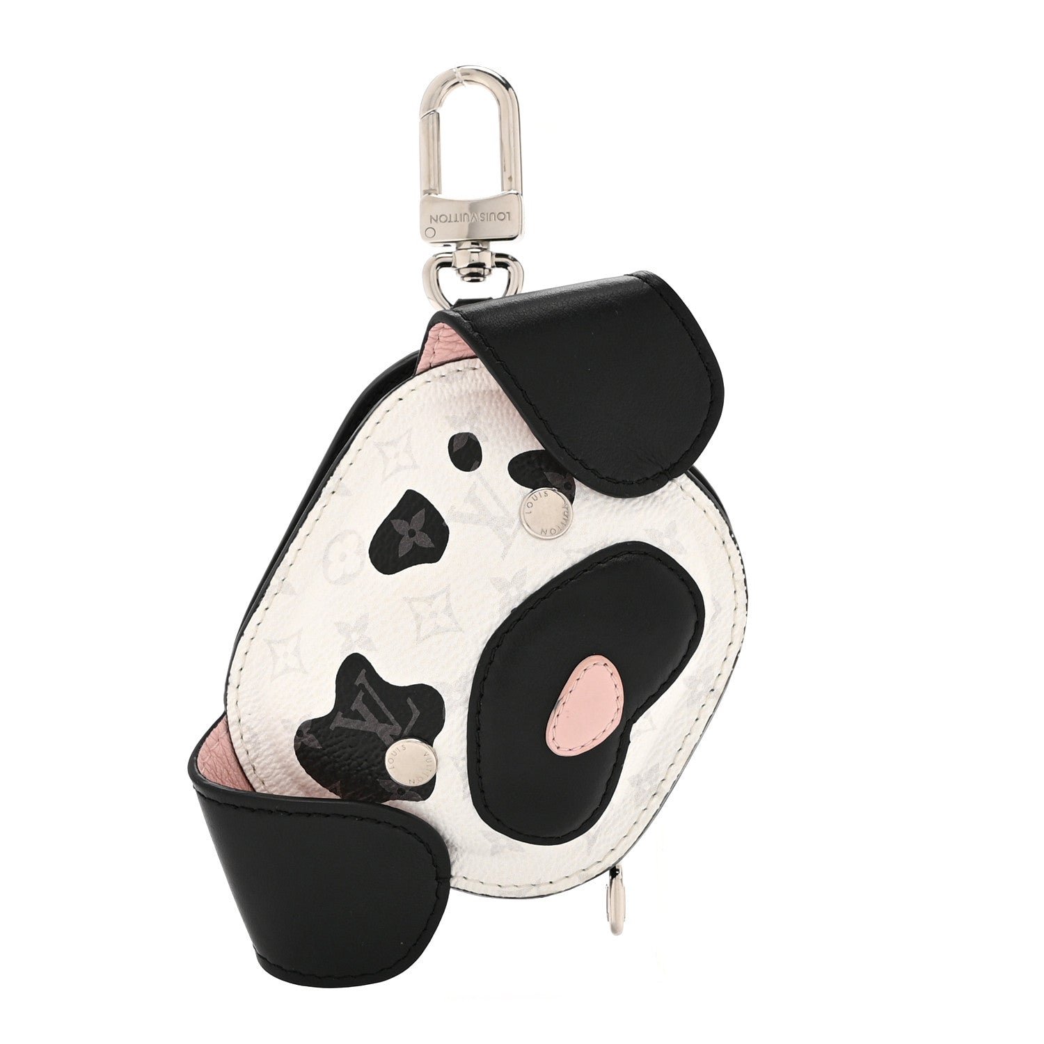 Louis Vuitton Monogram Dog Bag Bag Charm Key Holder Black