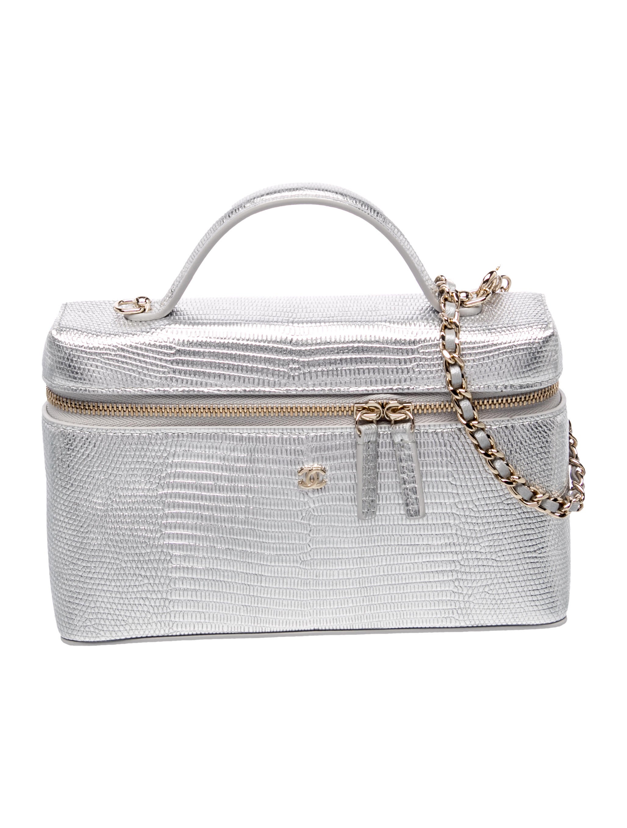 2026 Lizard Embossed Slim Vanity Case w/ Chain