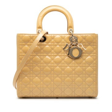 Large Patent Cannage Lady Dior