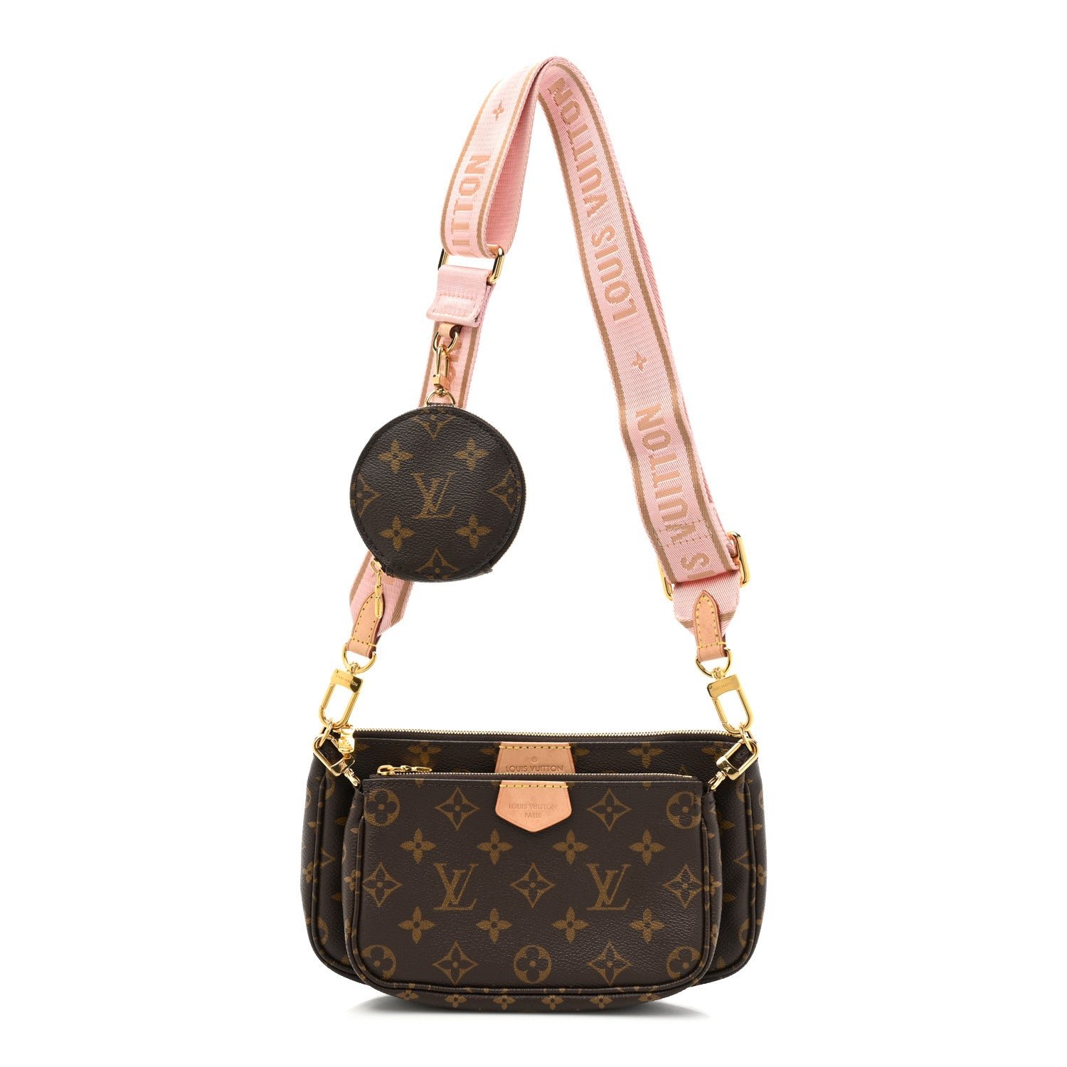 Louis Vuitton Monogram Multi Pochette Accessories Rose Clair