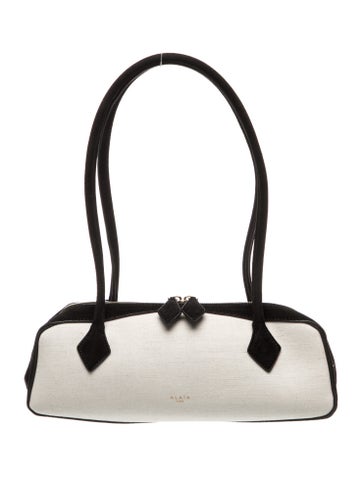 Alaia Canvas Shoulder Bag