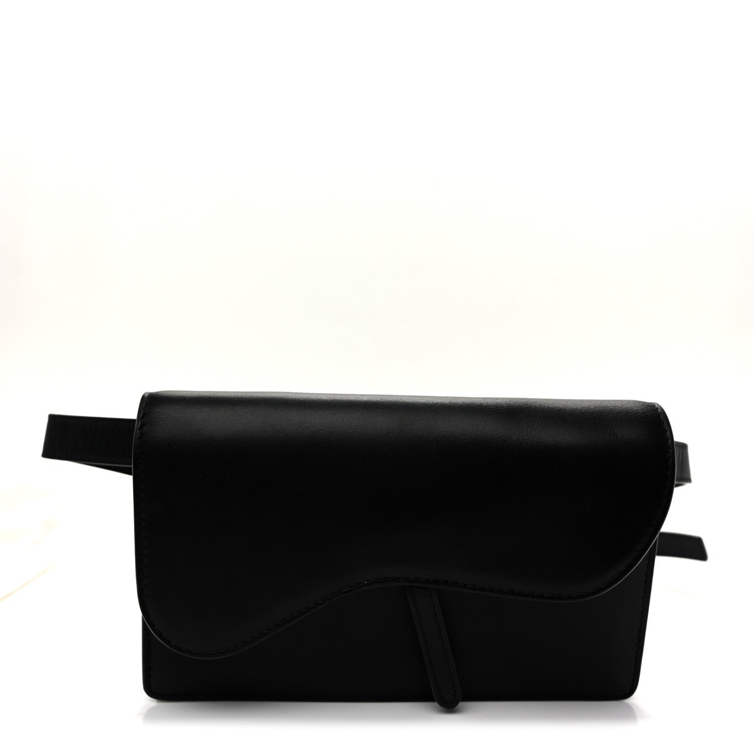 Christian Dior Calfskin Saddle Belt Bag Black