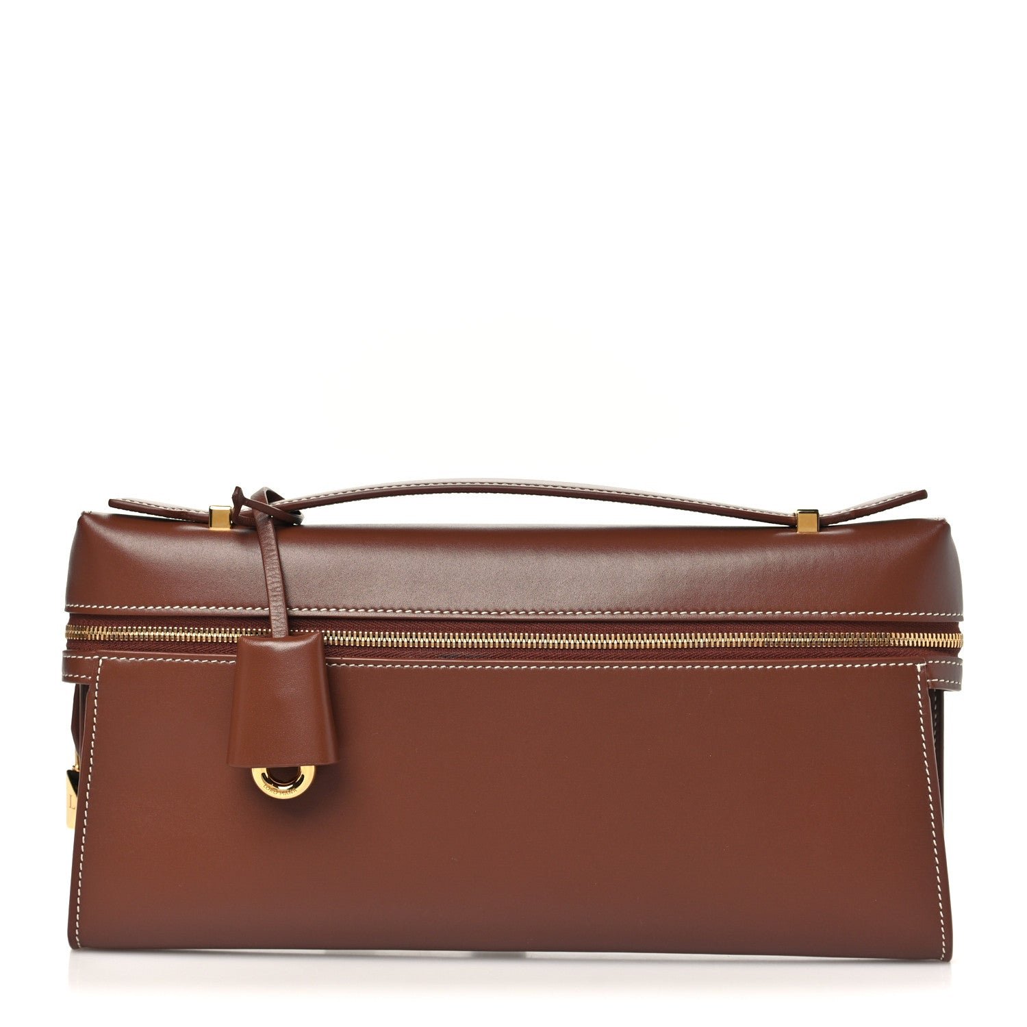 Loro Piana Loro Piana Smooth Calfskin Extra Clutch L29 Burnt Tan