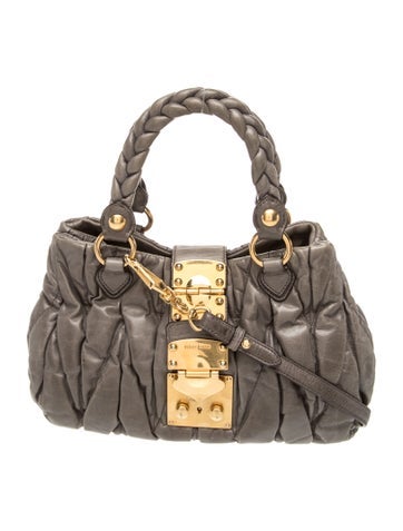 Leather Matelassé Bauletto