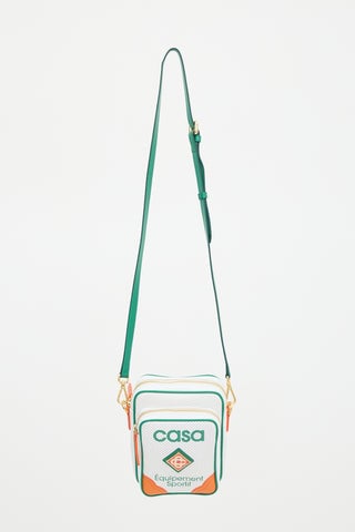 Perforated Leather Logo Bag
