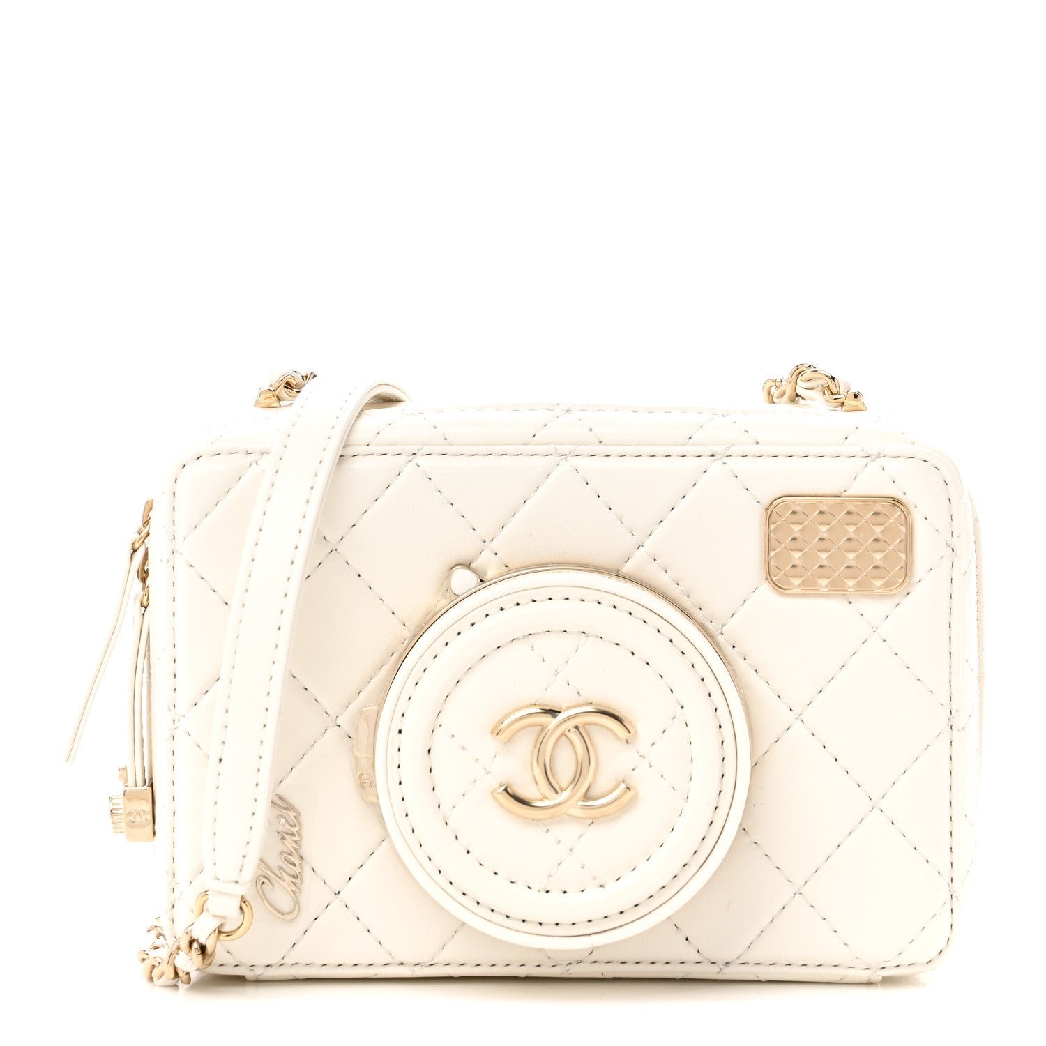 Chanel Lambskin Quilted Coco Click Bag White