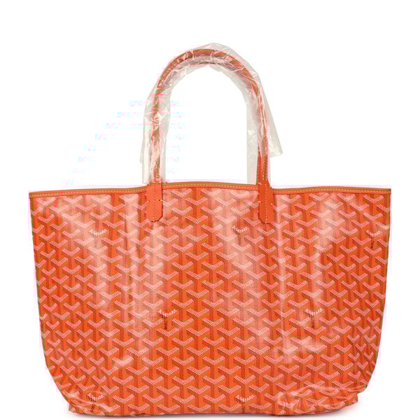 Goyard Goyard Goyardine Orange Saint Louis PM Tote Bag Palladium Hardware