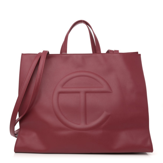 Telfar Vegan Leather Large Shopping Bag Oxblood