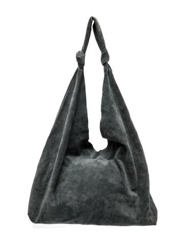 Suede Suede Bindle Double-Knot Bag