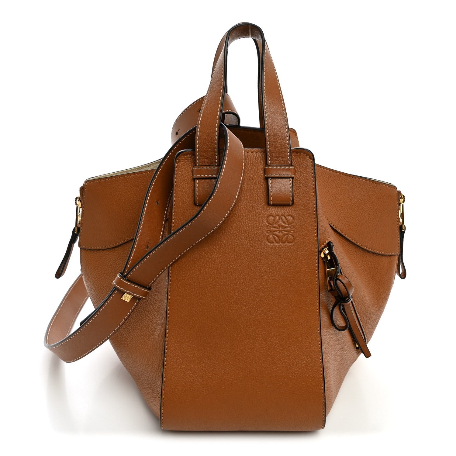 Loewe Calfskin Small Hammock Shoulder Bag Tan
