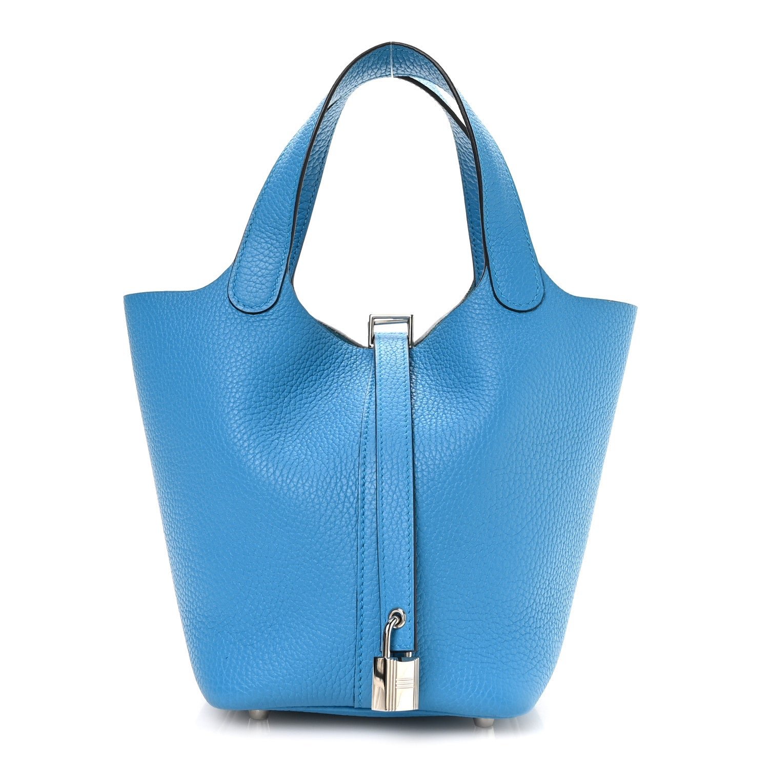 Hermes Taurillon Clemence Picotin Lock 18 PM Bleu Frida