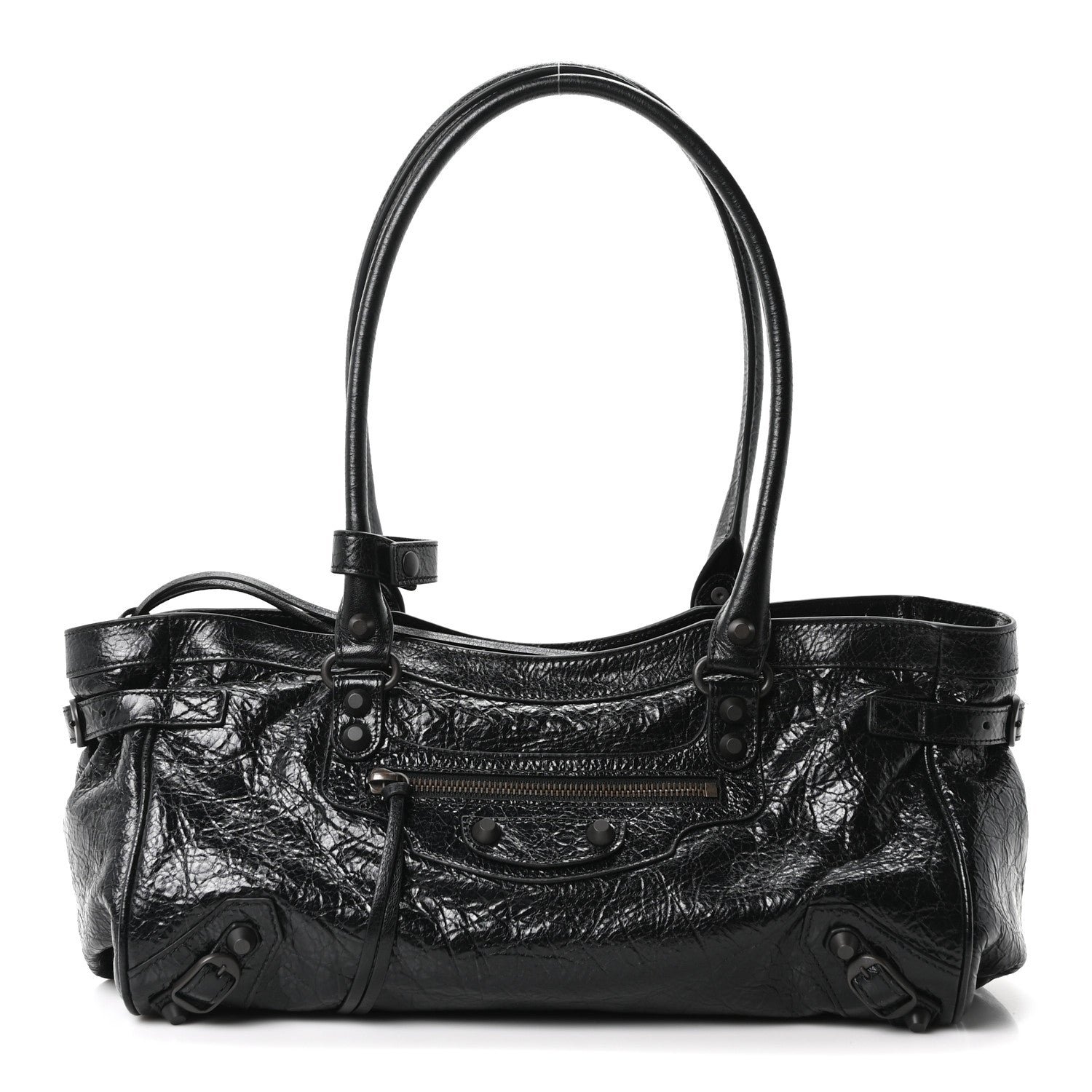 Balenciaga Agneau Arena Classic Hardware East West Le City Black
