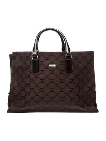 GG Nylon Top Handle Bag