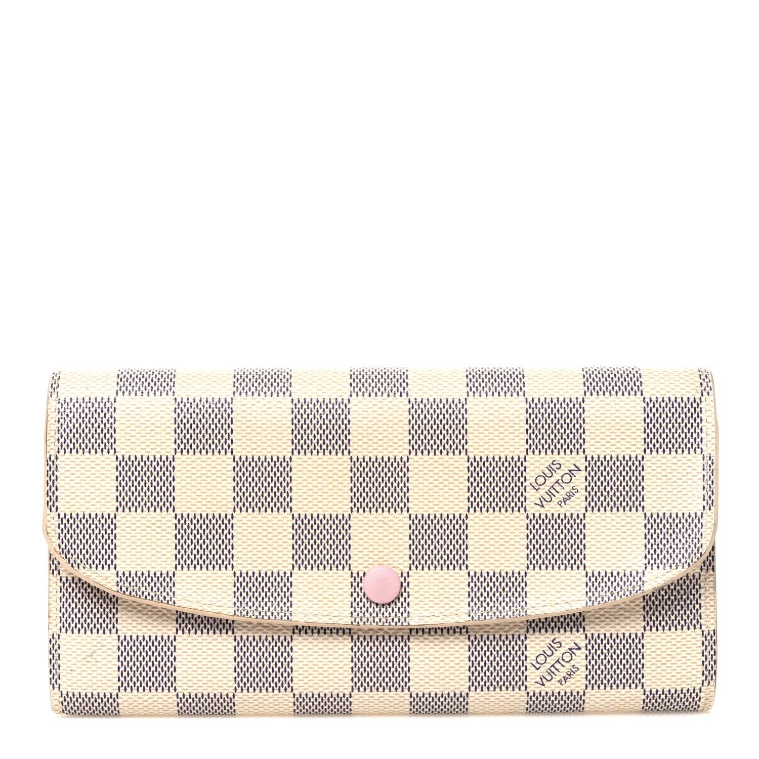 Louis Vuitton Damier Azur Emilie Wallet Rose Ballerine