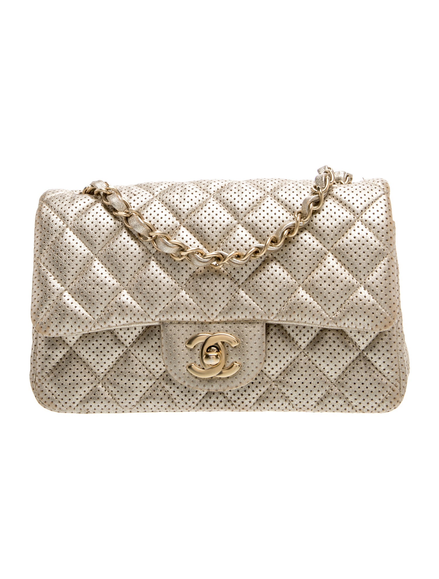 Metallic Perforated Mini Square Flap