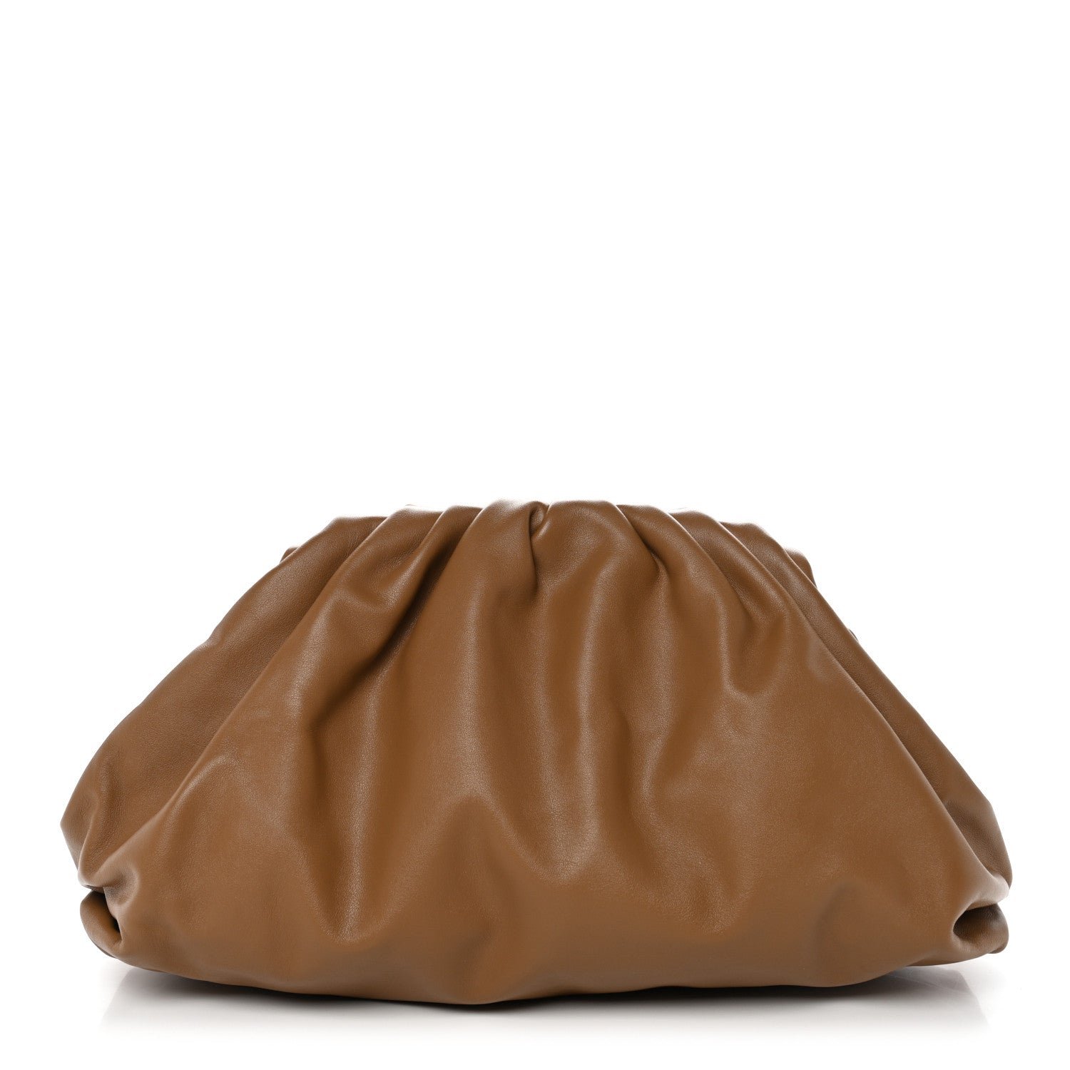 Bottega Veneta Smooth Butter Calf The Pouch Oversized Clutch Cammello