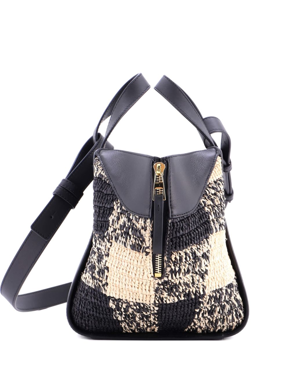 Loewe Paula's Ibiza Hammock Bag Raffia and Leather Compact satchel