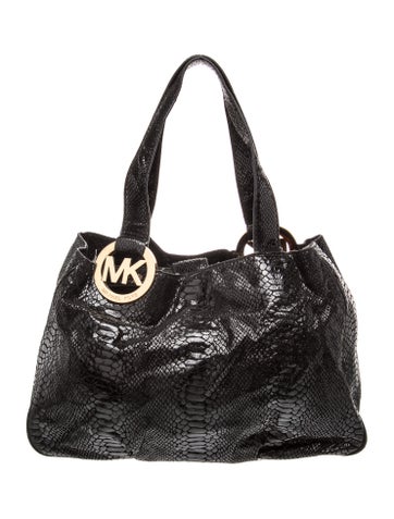 Embossed Leather Top Handle Bag