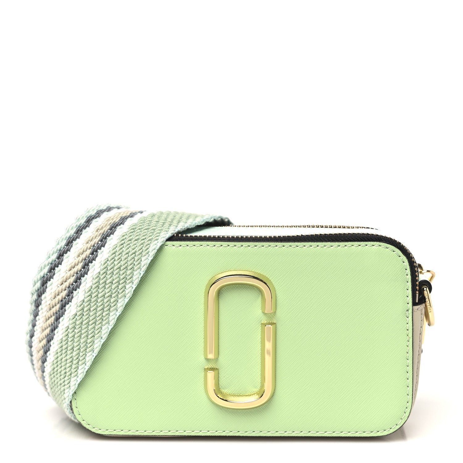 Marc Jacobs Marc Jacobs Saffiano Small Snapshot Camera Bag Mint Multicolor
