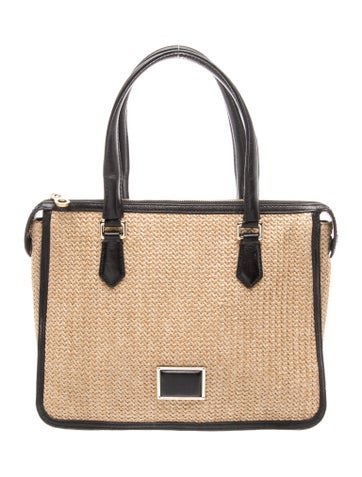 Raffia Top Handle Bag