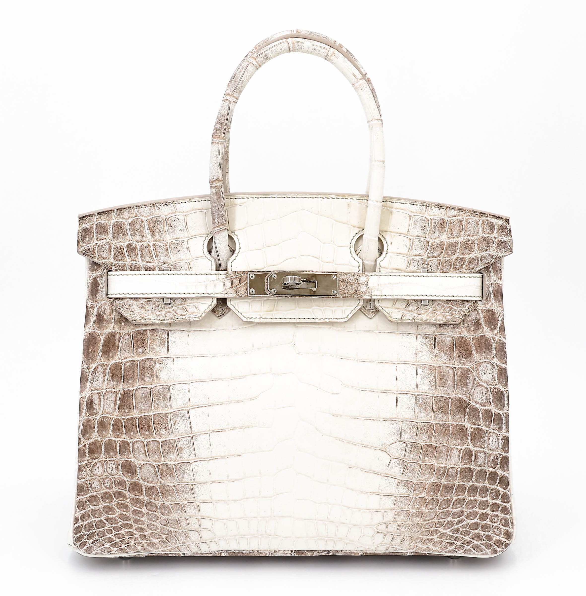 Excellent ( Rank SA ) HERMÈS Limited Edition Birkin 30 Himalaya Matte Niloticus Crocodile Palladium hardware X (2016)