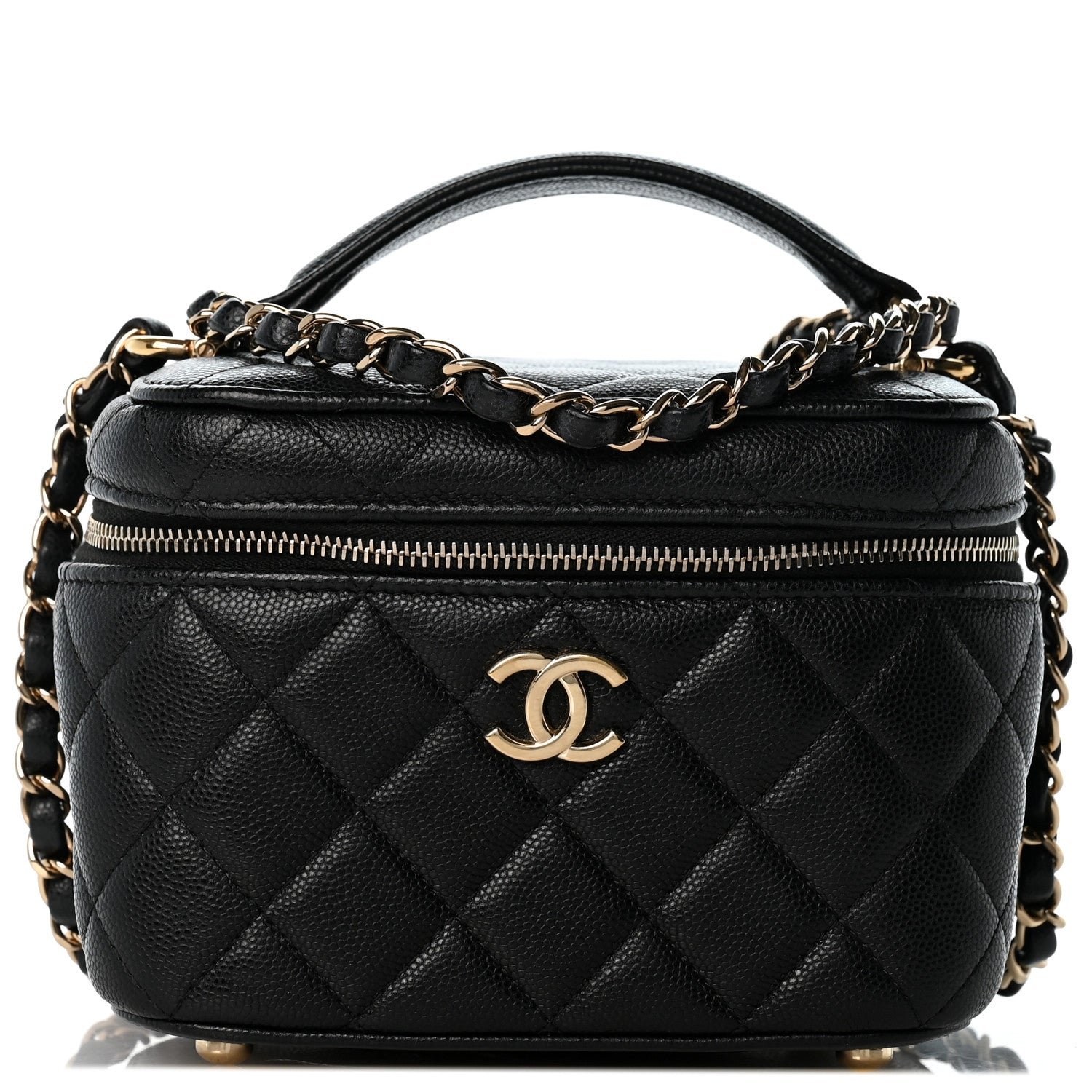 Chanel Caviar Quilted Small CC Vanity Case Black