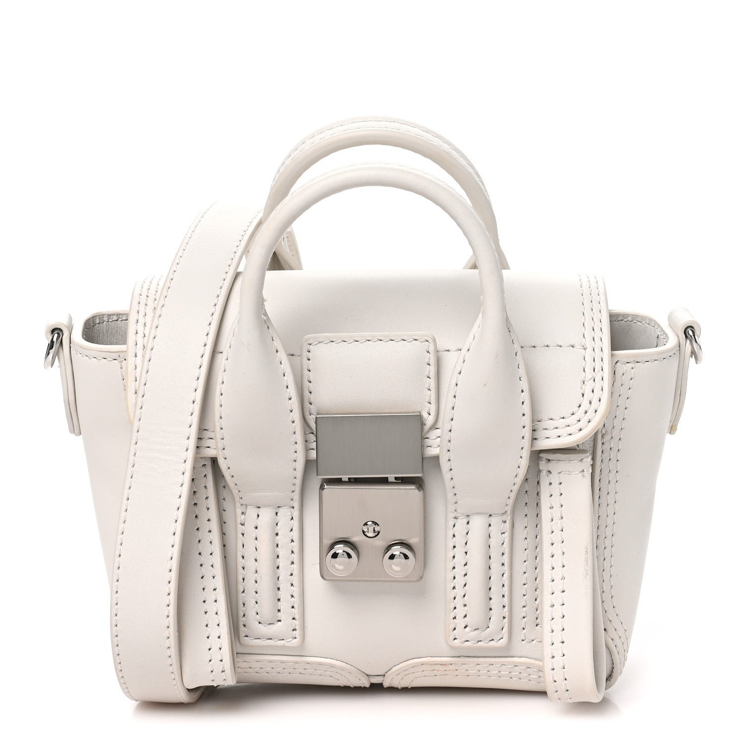 3.1 Phillip Lim 3.1 Phillip Lim Smooth Calfskin Nano Pashli Satchel White