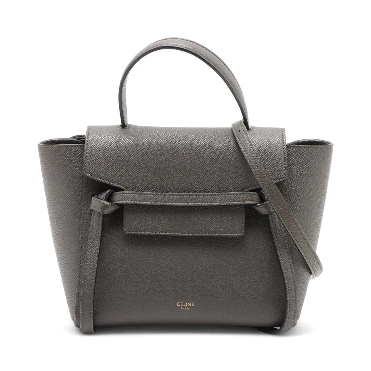 Celine Belt Bag Nano Leather 2 Way Handbag Gray