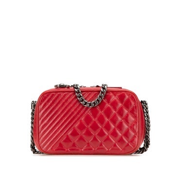 Small Quilted Glazed Coco Boy Camera Bag