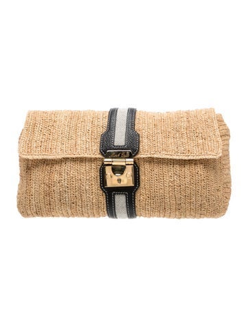 Mark Cross Raffia Clutch
