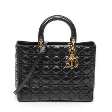 Leather Large Lady Dior Zip