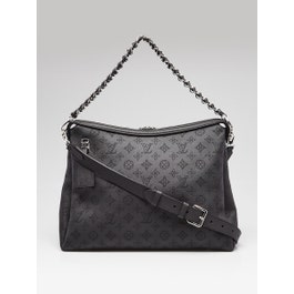 Louis Vuitton Louis Vuitton Black Monogram Mahina Leather Hand It All MM Bag