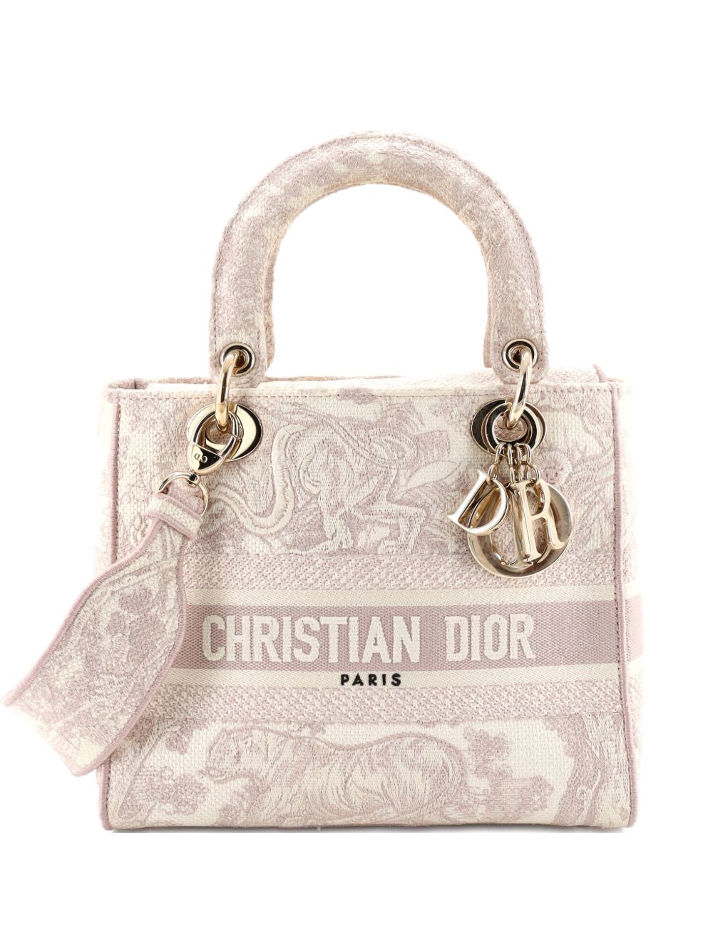 Toile de Jouy Lady D-Lite Bag Embroidered Canvas tote bag