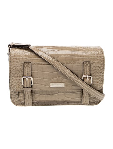 Embossed Leather Crossbody Bag
