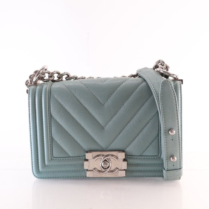 Chanel Small Caviar Chevron Boy Bag