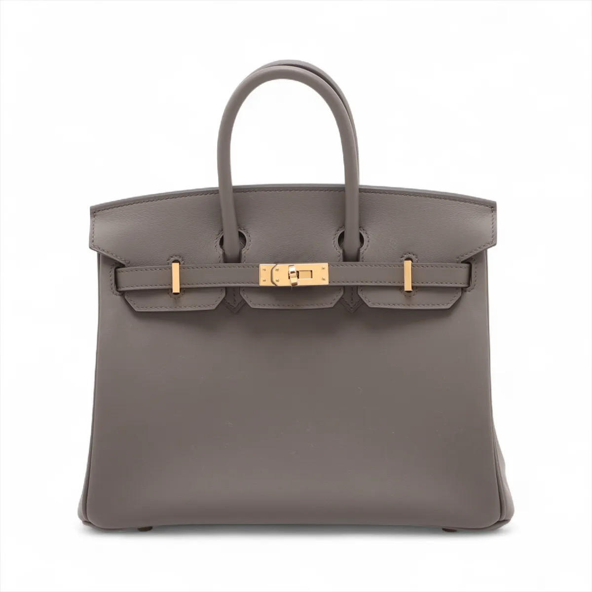 Hermès Birkin 25 Le Tournay Veau Swift Etain Gold Metal Fittings