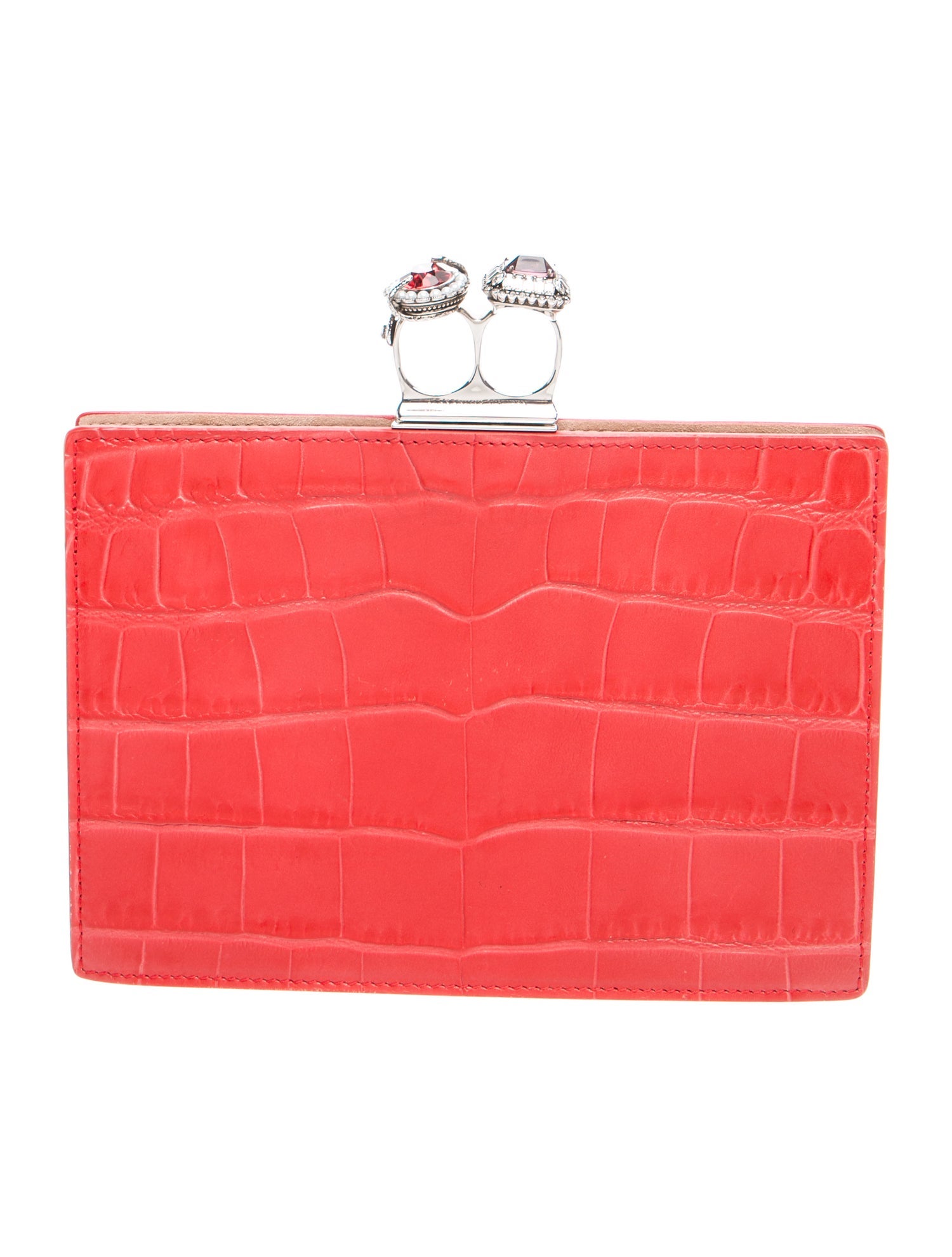 Alexander McQueen Embossed Leather Clutch