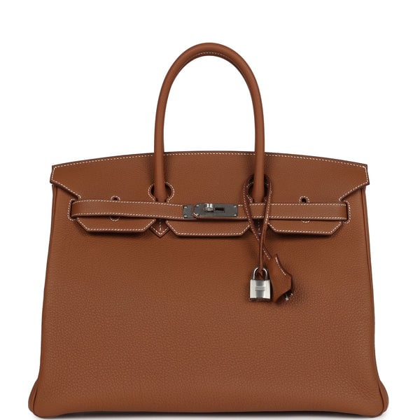 Hermes Hermes Birkin 35 Gold Togo Palladium Hardware